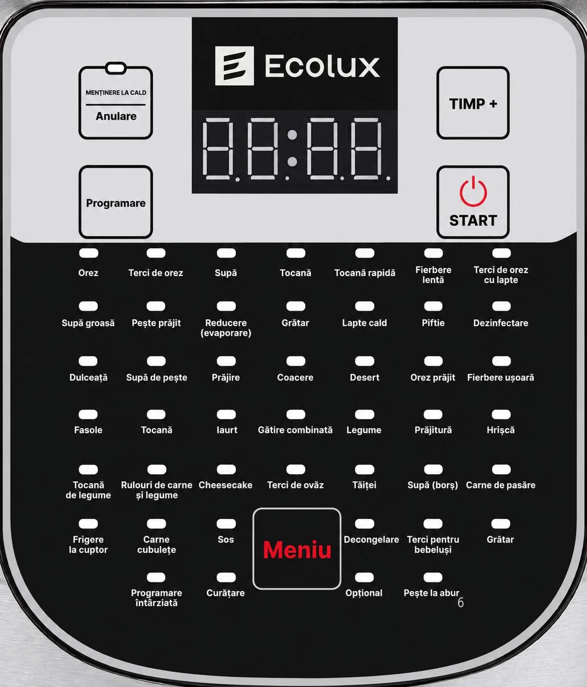 Oala Sub Presiune Ecolux 6.5L, 1500W, 45 Programe