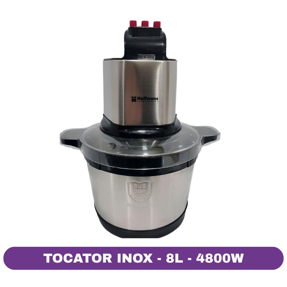 Tocator cu bol de inox Hoffmans, 8L, 4800W