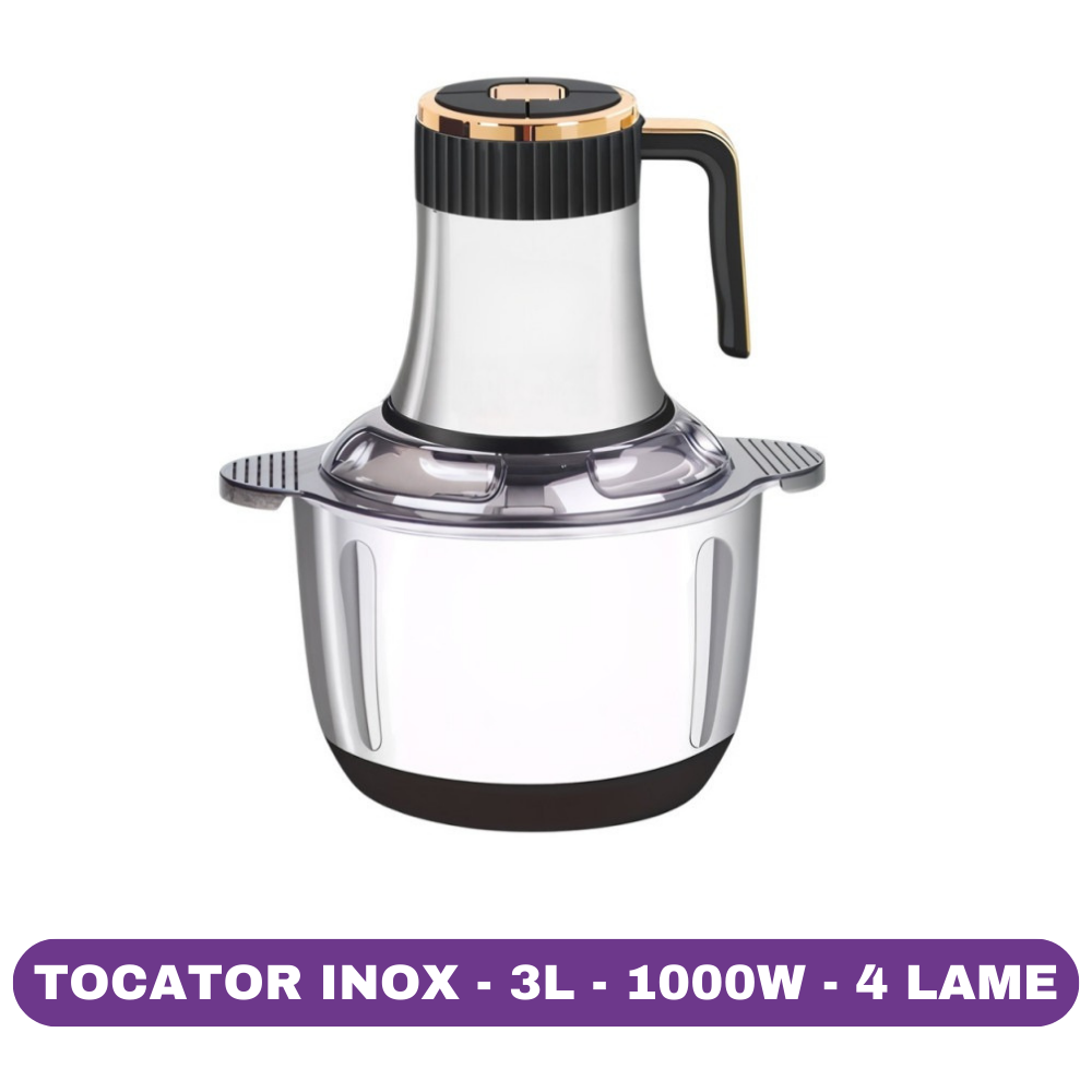 Tocator Electric Inox, 3L, 1000W, 4 Lame