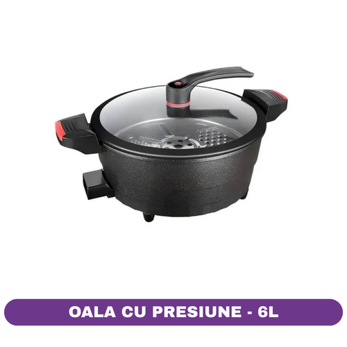Oală Electrică Multifuncțională cu Presiune Hoffmans – 1500W, 6L, 32 cm