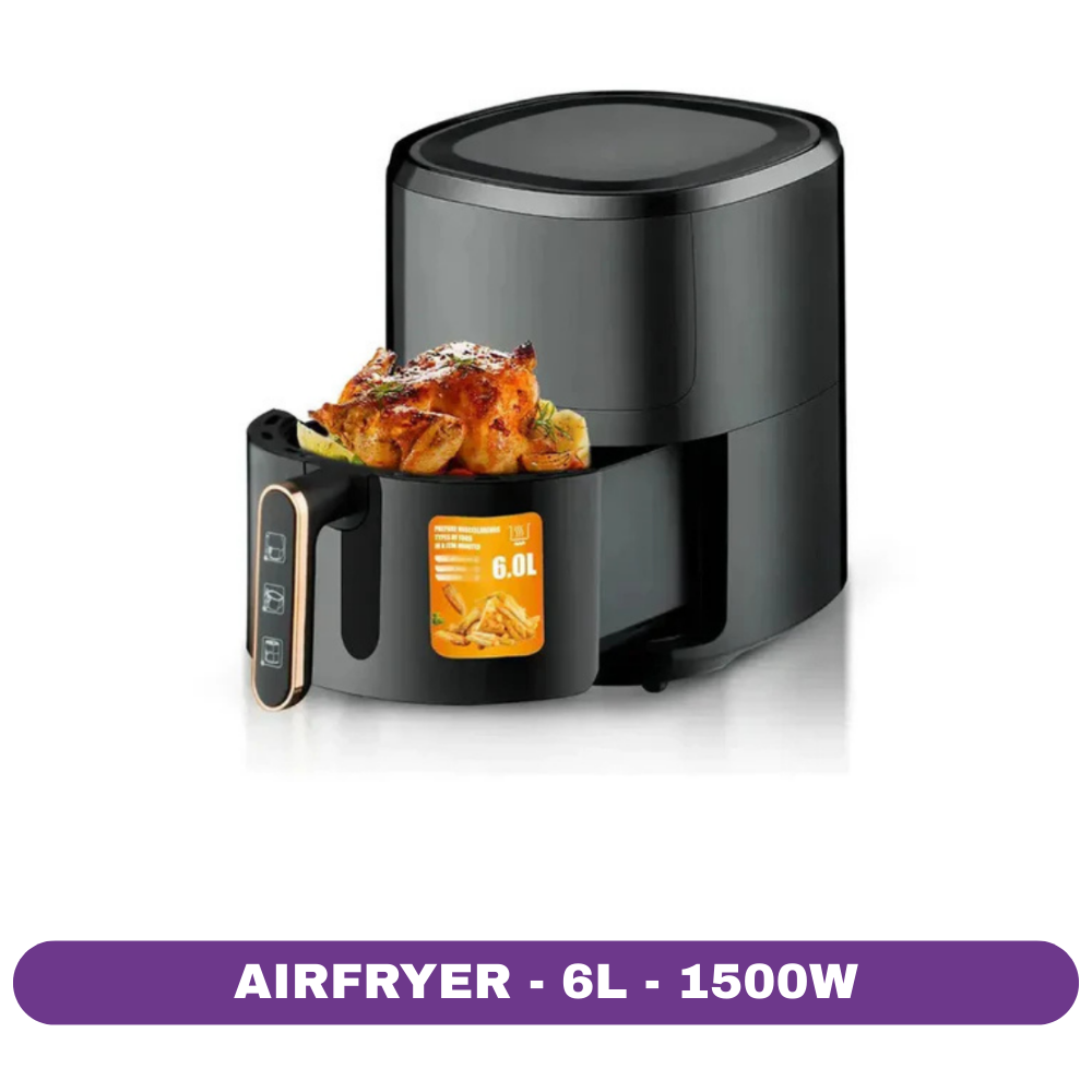 Friteuză cu Aer Cald RAF R5330W, Display Digital, 6L, 1500W
