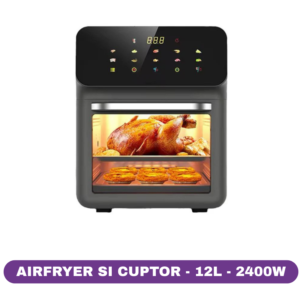 Friteuză cu Aer Cald Hoffmans Profesională, 12L, 2400W