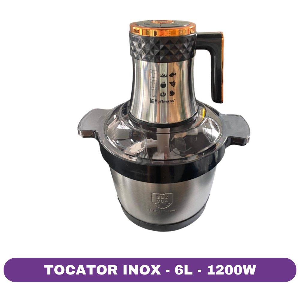 Tocator electric Inox Hoffmans, 6L, 1200W, 10 lame de otel