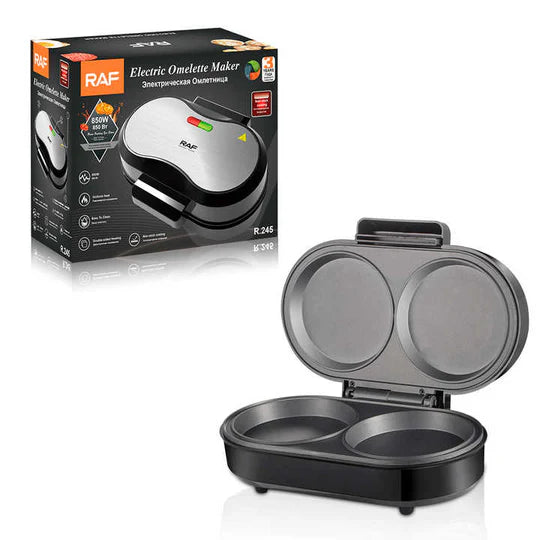 Aparat pentru burgeri și omlete RAF R.245, 850W, 2 compartimente, suprafață antiaderentă
