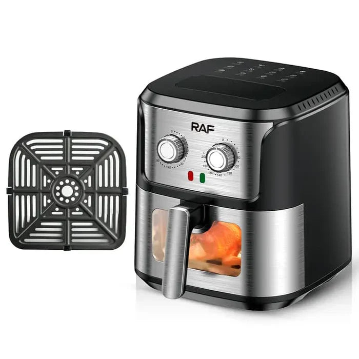 Friteuza cu Aer Cald RAF R.5329 – 1600W, 6.8L, Geam