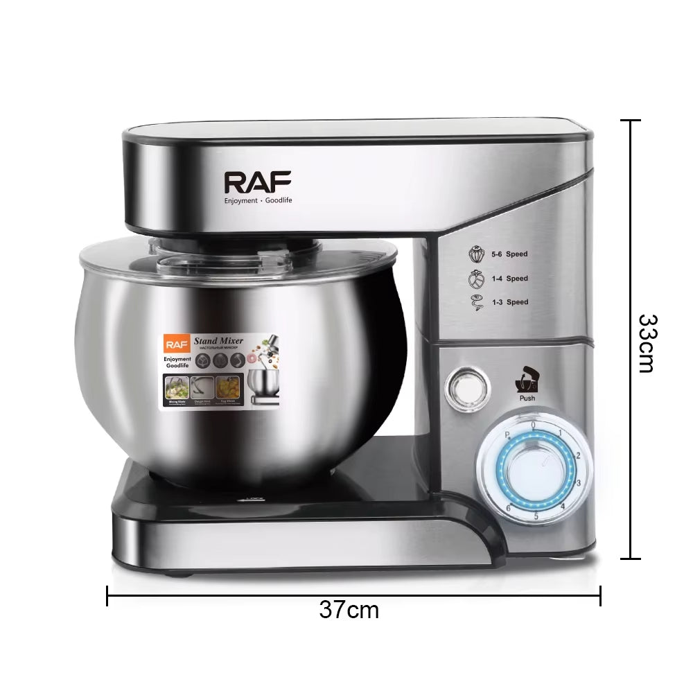 Mixer cu bol RAF R6683, INOX, 5L, 1000W