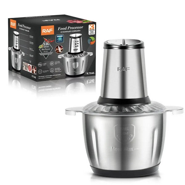 Tocator cu bol de inox RAF, 3L, 2000W