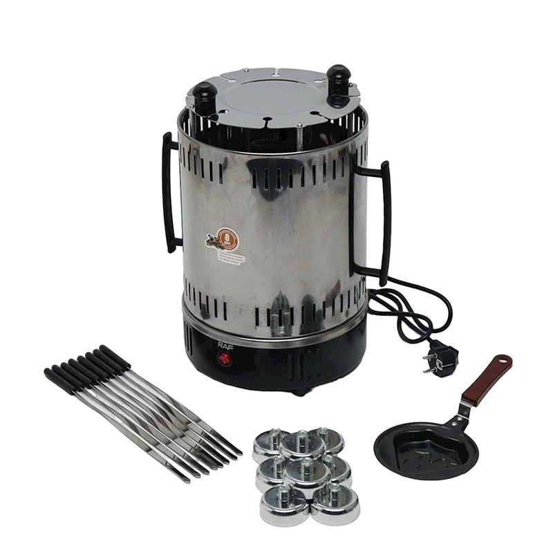 Gratar vertical pentru frigariu RAF R.8619, 1200w, 8 accesorii