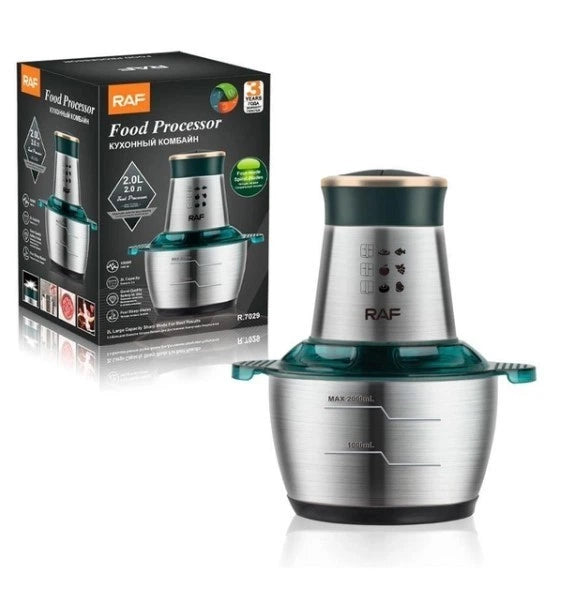 Tocator cu bol de inox RAF, 2L, 1000W