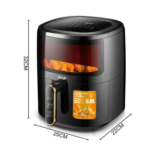 Friteuză cu Aer Cald RAF R5330W, Display Digital, 6L, 1500W