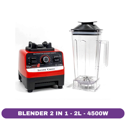 Blender profesional 2 in 1 SC-1589, 2L, 4500W, 32.000 RPM