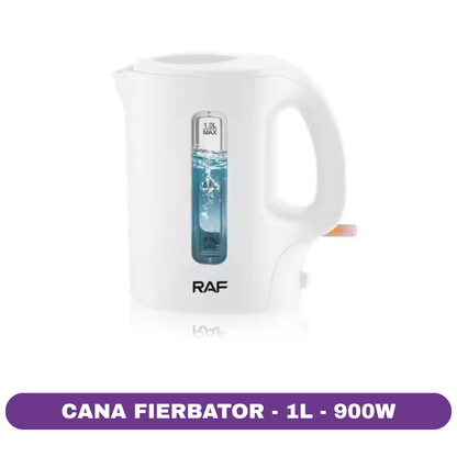 Fierbător Electric RAF R.7901W/R.7901B, 900W, 1L, Alb/Negru