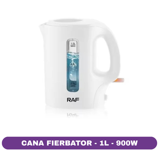 Fierbător Electric RAF R.7901W/R.7901B, 900W, 1L, Alb/Negru
