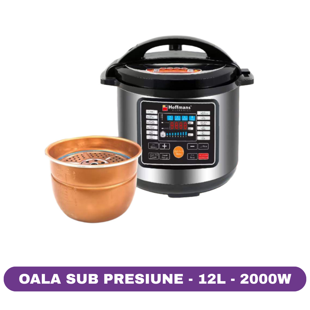 Oala Sub Presiune Hoffmans HM-720, 12L, 2000W, 18 programe