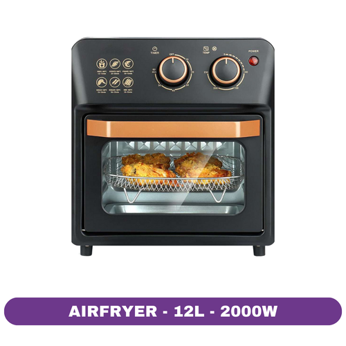 Friteuza cu Aer cald si cuptor Hoffmans, 12L, 2000W