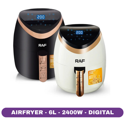 Friteuza RAF Air Fryer 6L, 2400W cu display digital