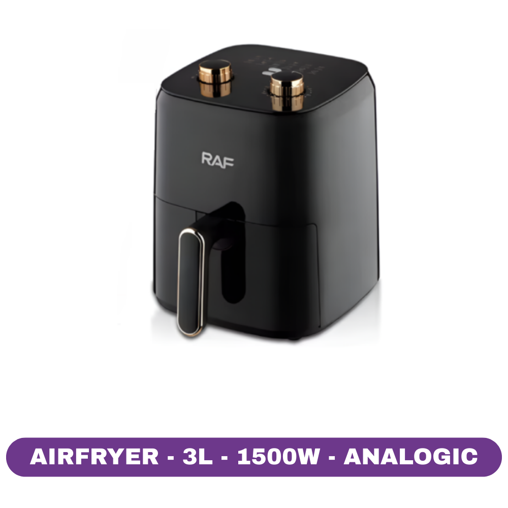 Friteuza cu aer cald RAF, 1500W, 3L, control mecanic