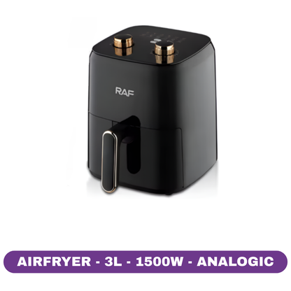 Friteuza cu aer cald RAF, 1500W, 3L, control mecanic