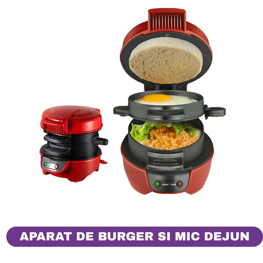 Aparat portabil de burger si mic dejun RAF, 600W