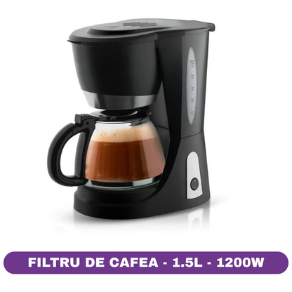 Filtru de cafea electric Hoffmans HM-3009 – 1200W, 1500ml, 12 cești