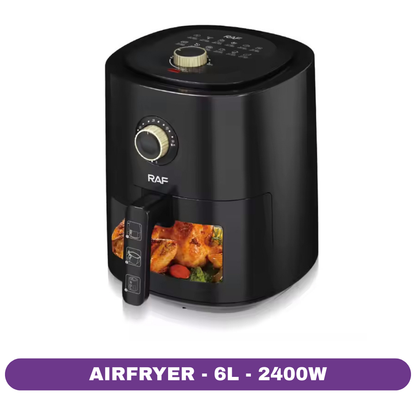 Friteuza cu aer cald RAF, 2400W, 6L, control analogic