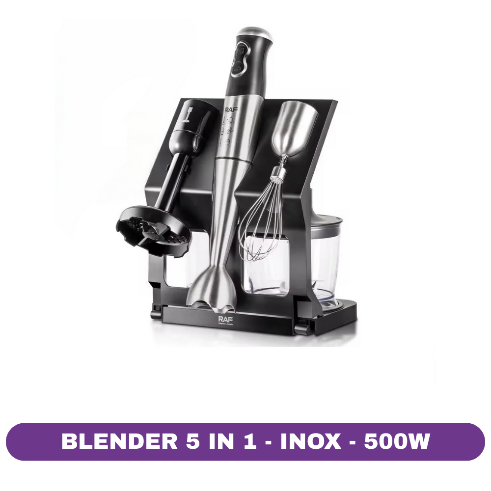 Blender Profesional 5 in 1 RAF R.3008, 500W, 4 lame