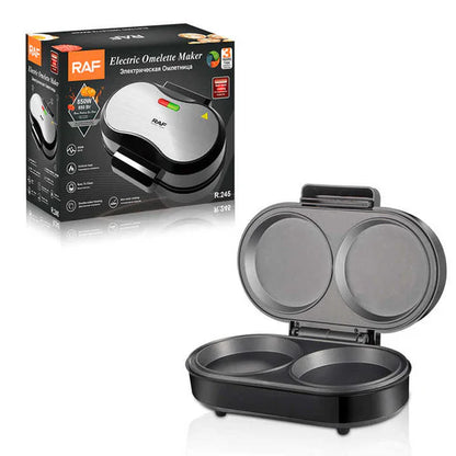 Aparat pentru burgeri și omlete RAF R.245, 850W, 2 compartimente, suprafață antiaderentă