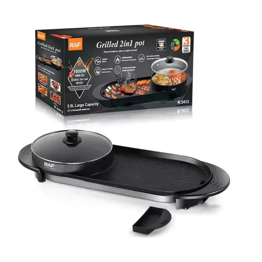 Plită Electrică 2 în 1 RAF R5413 1800 W, 2.5 L