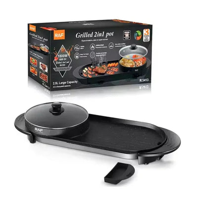 Plită Electrică 2 în 1 RAF R5413 1800 W, 2.5 L