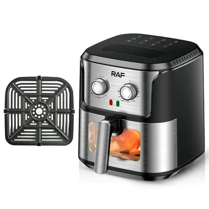 Friteuza cu Aer Cald RAF R.5329 – 1600W, 6.8L, Geam