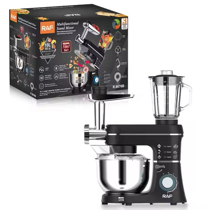 Mixer cu bol multifunctional 5 in 1 RAF, 5.5L, 1400W
