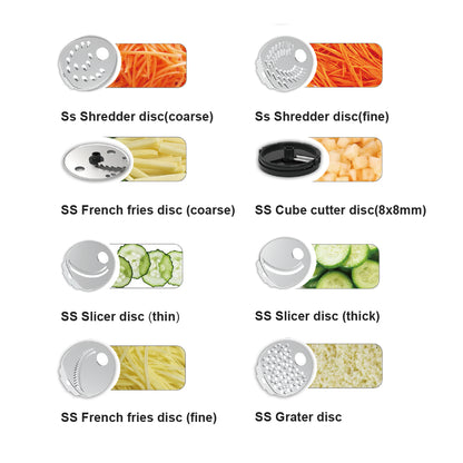 Mașină Electrică pentru Legume, Fructe și Ingrediente RAF 8-în-1