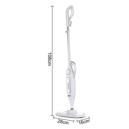 Mop electric cu abur multifuncțional, 1250W, curățare și dezinfectare cu abur sub presiune, rezervor 330 ml, încălzire rapidă, design portabil, accesorii multiple pentru toate suprafețele