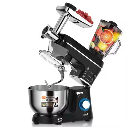 Mixer cu bol multifunctional 5 in 1 RAF, 5.5L, 1400W