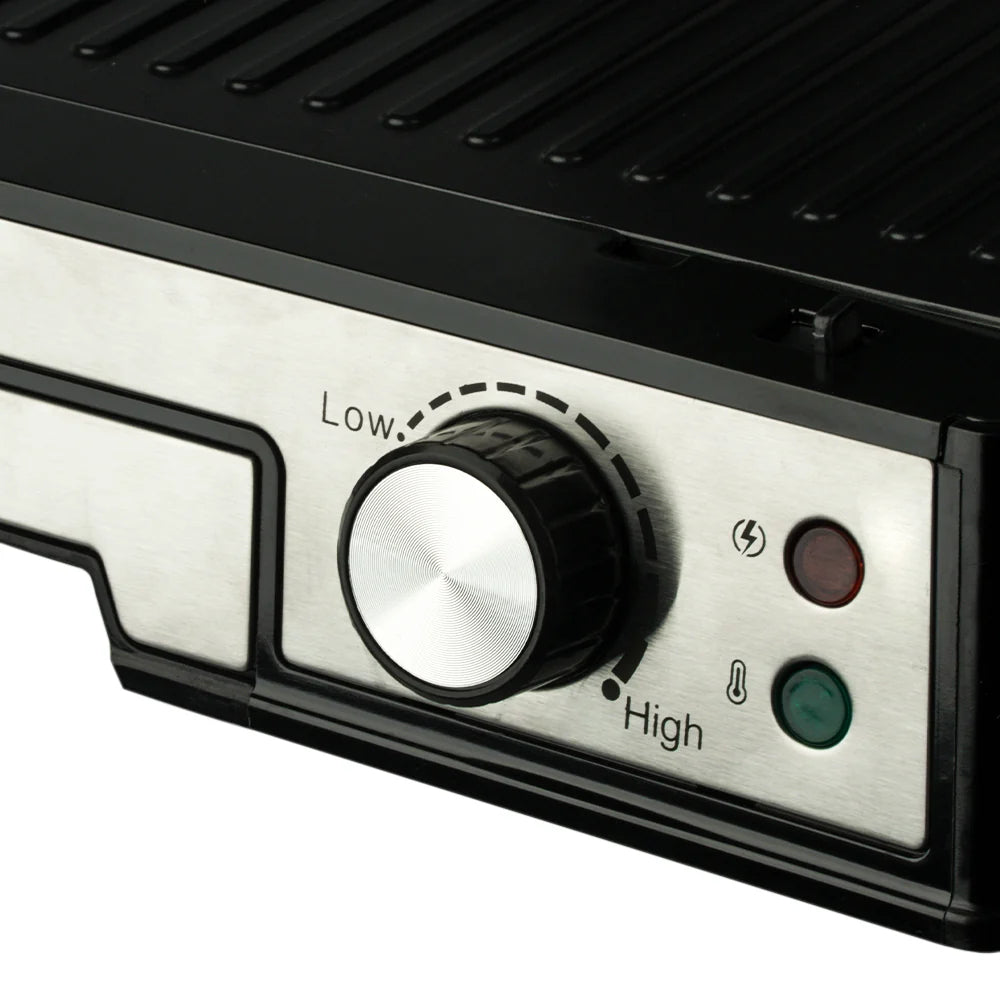 Grătar Electric Multifuncțional RAF, 2000W, Plăci grill detașabile, Pliabil la 180°, Strat Antiaderent