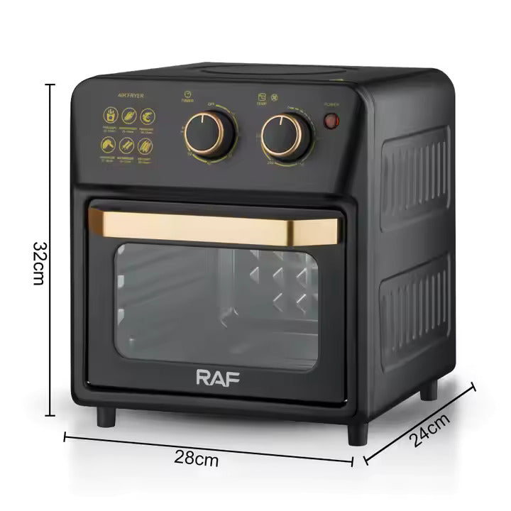 Friteuza Cu Aer Cald si Cuptor RAF, 14L, 1250W