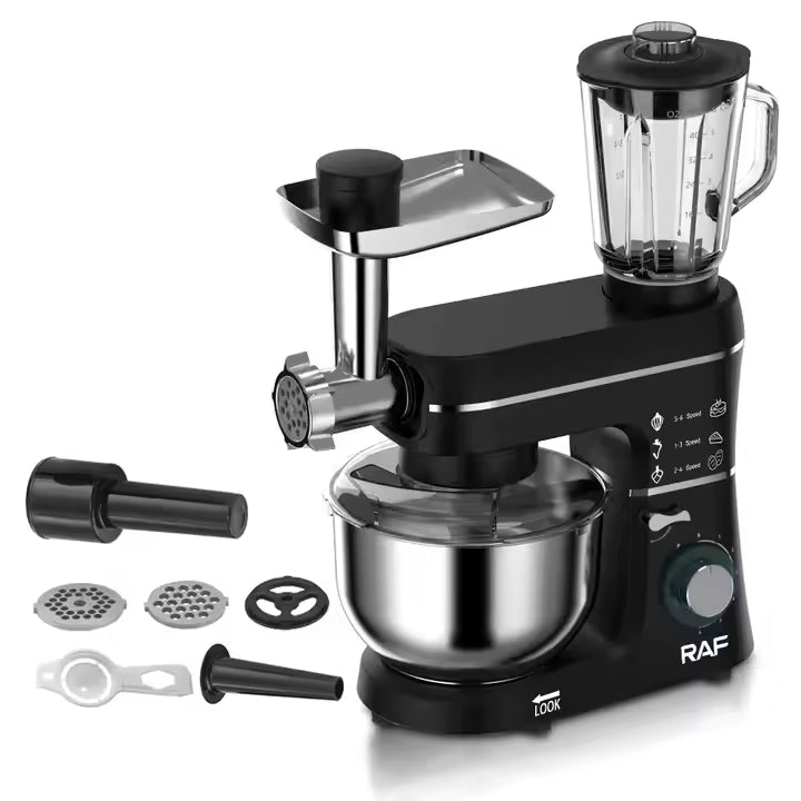 Mixer cu bol multifunctional 5 in 1 RAF, 5.5L, 1400W