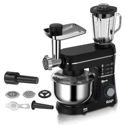 Mixer cu bol multifunctional 5 in 1 RAF, 5.5L, 1400W