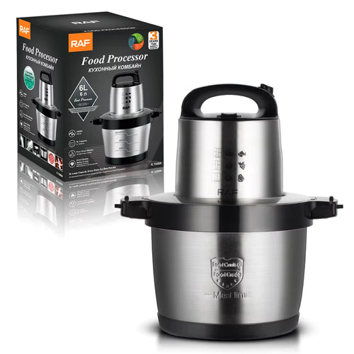 Tocator RAF cu Bol Inox 6L, R.7008, 4 Lame Inox