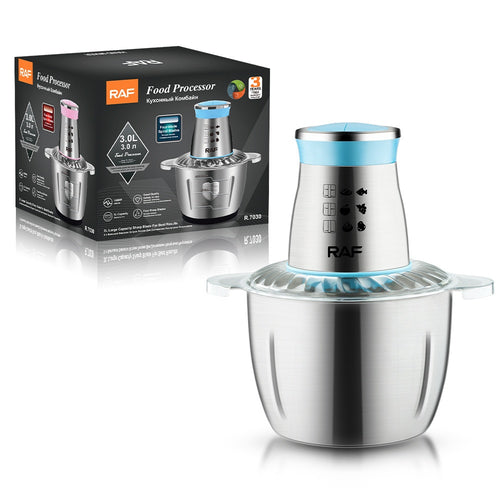 Tocator cu Bol de Inox 3L, RAF, R.7030, 4 Lame Inox