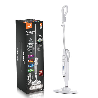 Mop electric cu abur multifuncțional, 1250W, curățare și dezinfectare cu abur sub presiune, rezervor 330 ml, încălzire rapidă, design portabil, accesorii multiple pentru toate suprafețele