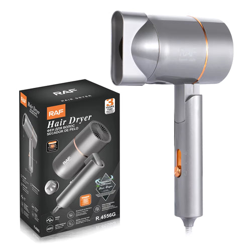 Uscător de Păr Electric Pliabil RAF, 800W,  2 Viteze, Design Compact și Ergonomic, Protecție Supraîncălzire, Portabil