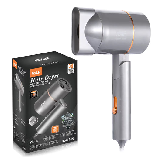 Uscător de Păr Electric Pliabil RAF, 800W,  2 Viteze, Design Compact și Ergonomic, Protecție Supraîncălzire, Portabil