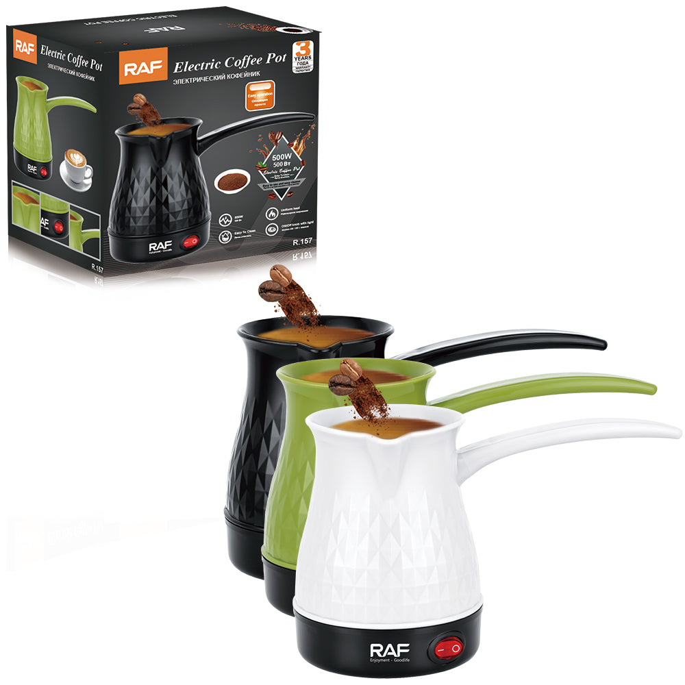 Ibric Electric RAF pentru cafea sau ceai, Putere 500W, Capacitate 300 ml, Buton ON/OFF