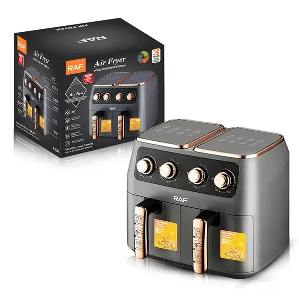 Friteuza cu aer cald dubla RAF, 8L, 2800W