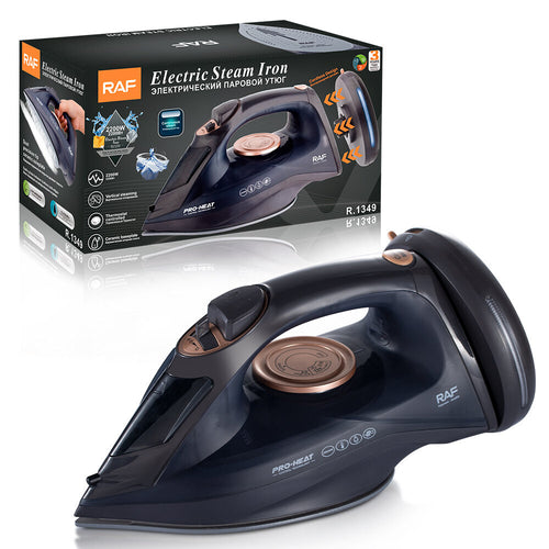 Fier de Călcat RAF, 2200W, Utilizare Duală cu/fără cablu, Funcții Avansate de Abur, Anti-calcar, Auto-Curățare, Talpă Ceramică Antiaderentă si Rezistenta la Zgarieturi