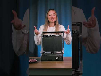 Grătar Electric Multifuncțional RAF, 2000W, Plăci grill detașabile, Pliabil la 180°, Strat Antiaderent