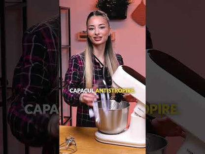 Robot de bucătărie Sokany , Putere 1500W, Capacitate bol inox 6L, afișaj digital LED, cântar integrat, fermentare aluat, programe automate, Set de accesorii complete