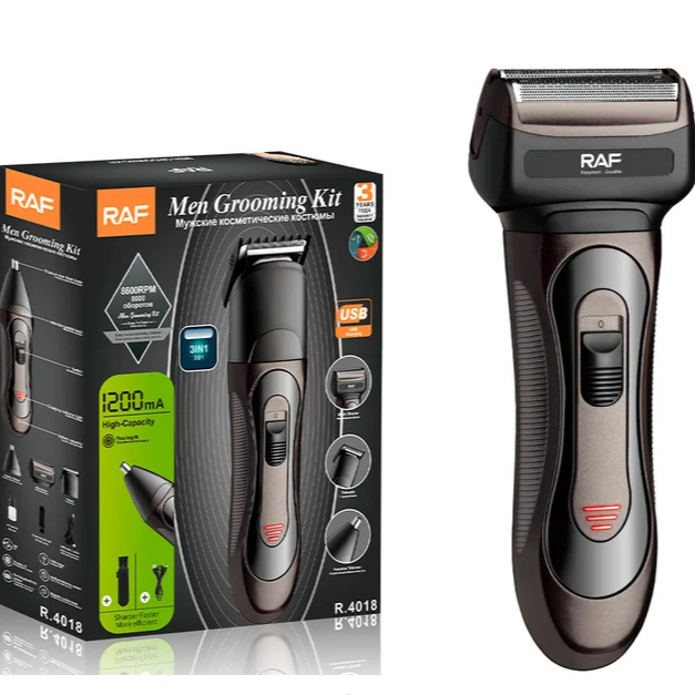 Aparat de ras RAF R.4018, trimmer inclus, incarcare USB