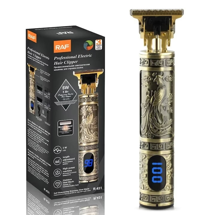 Trimmer profesional RAF R.431, 1200mAh, lame din inox